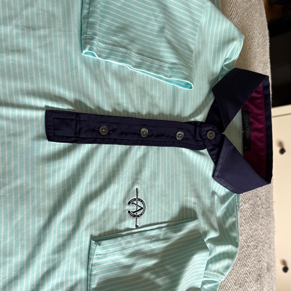 Greyson Men's Polo Shirt - Light Blue and Dark Blue